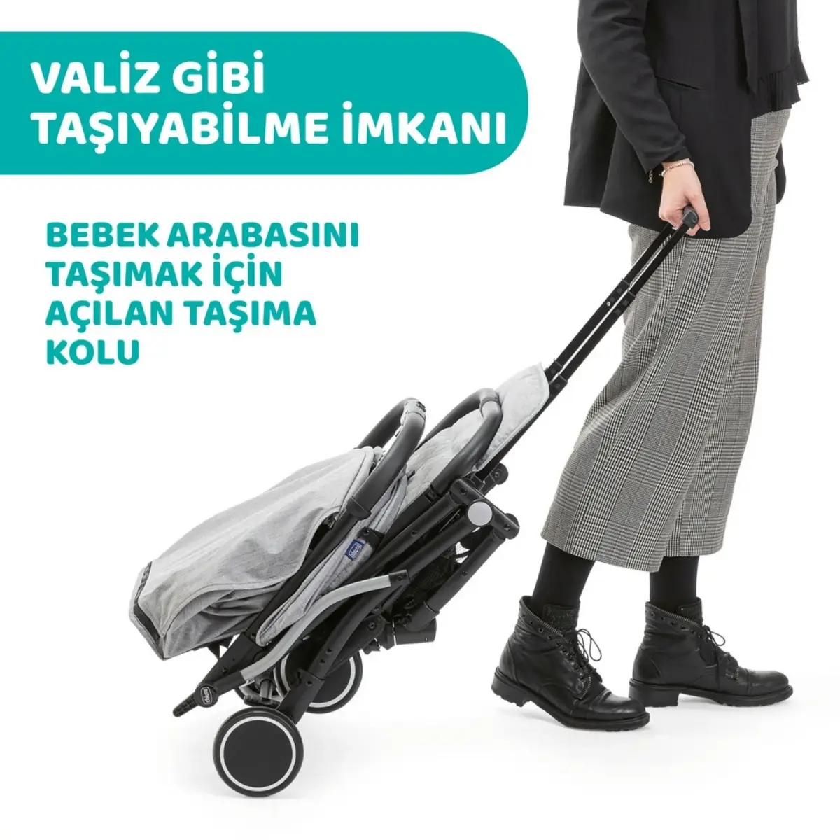 Chicco Trolley Me Bebek Arabası Ligth Grey