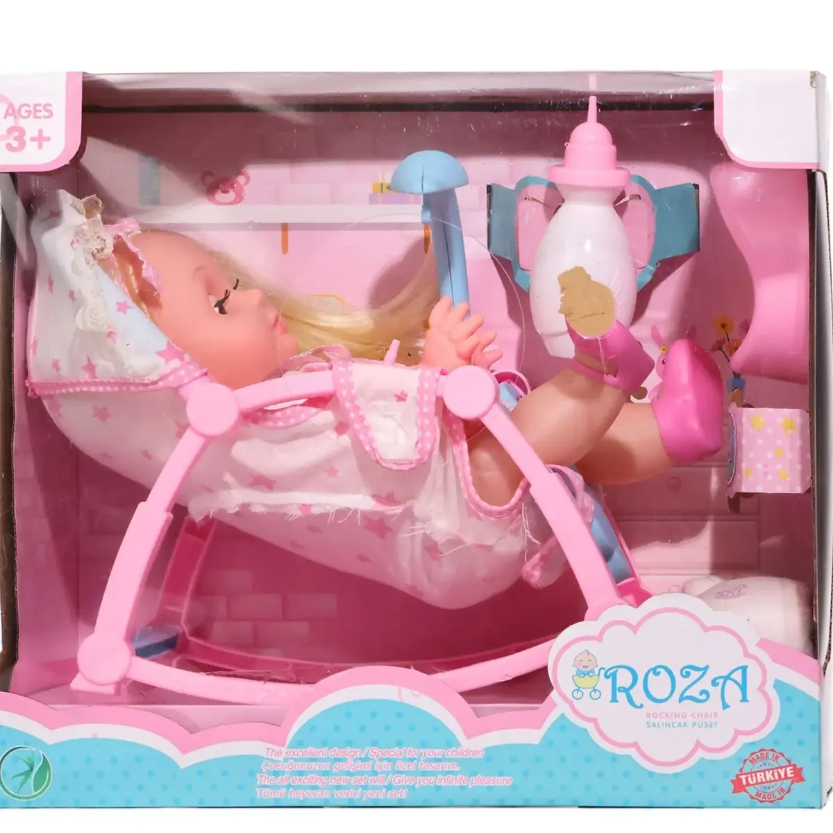 Roza Salıncaklı Altını Islatan Bebek Sesli