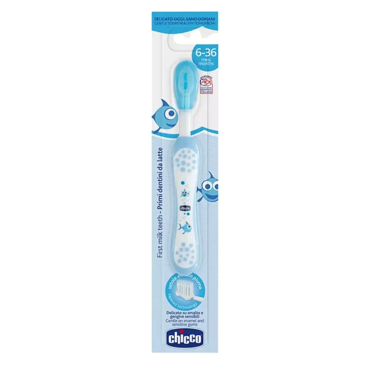 Chicco Bebek Diş Fırçası 6+ Ay Açık Mavi