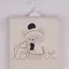 Mini Damla Battaniye Triko Love Nakışlı 80x100cm Ekru