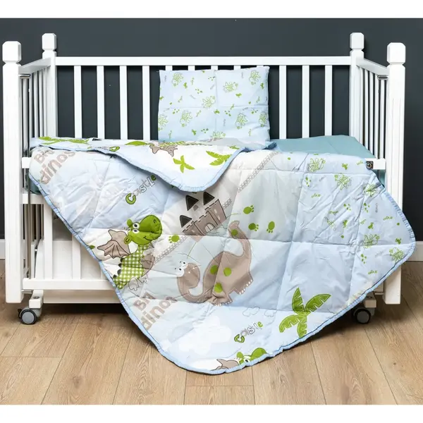 Bebek Nevresim Seti Dino 3 Parça Çantalı 100x150