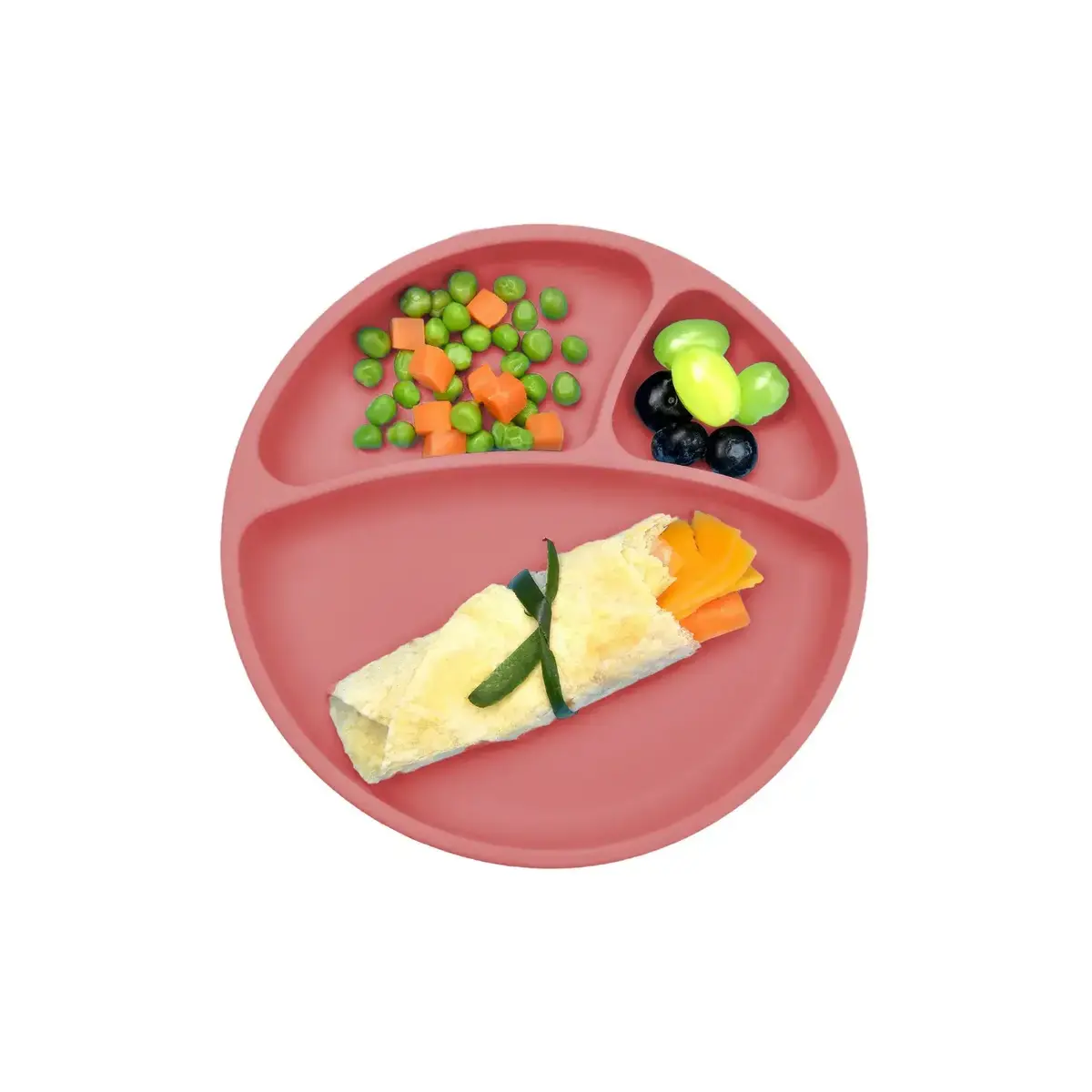 OiOi Porsiyon Vakumlu Mama Tabağı Velvet Rose