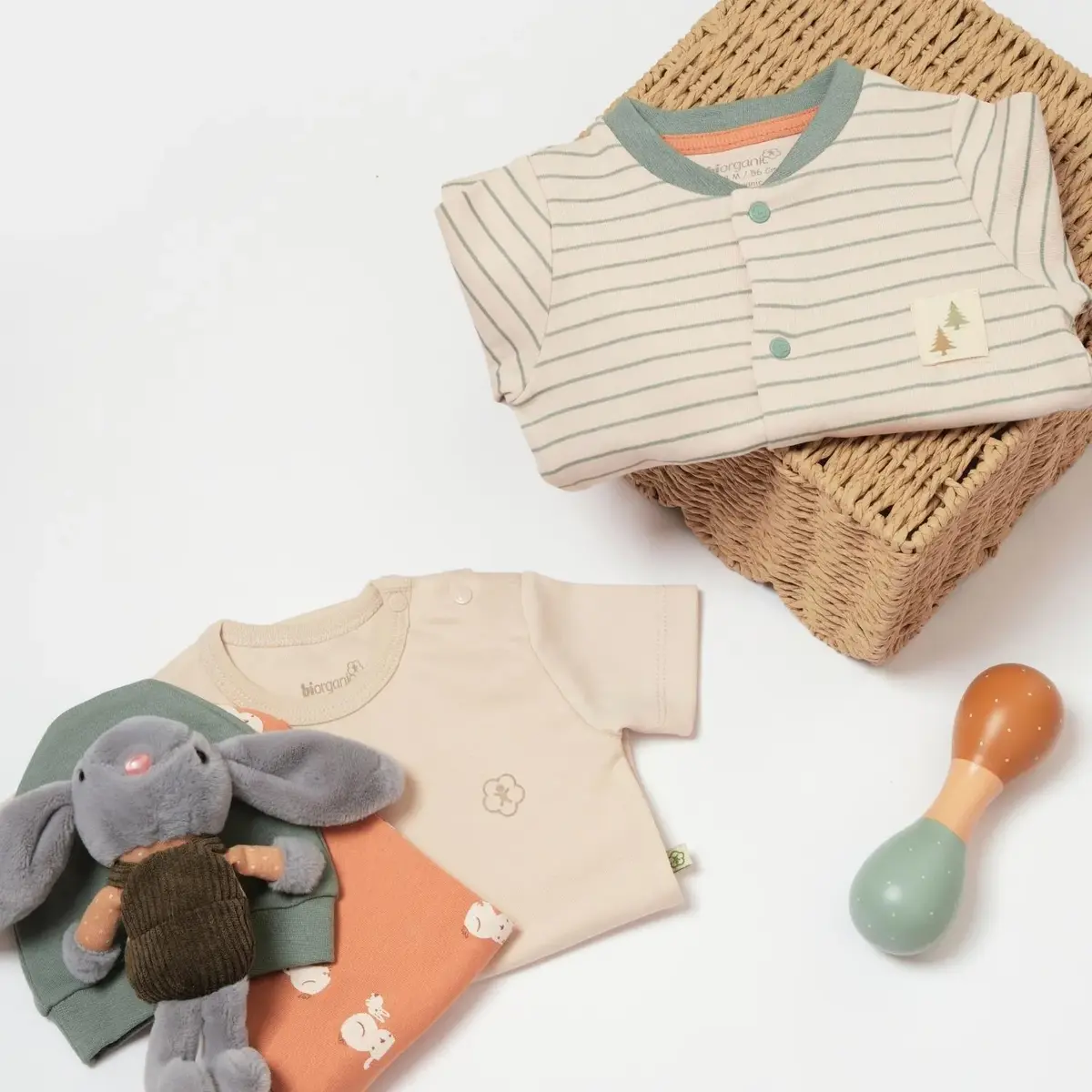 Bibaby Organik Hastane Çıkışı 10lu Cool Lines Bej - Hardal