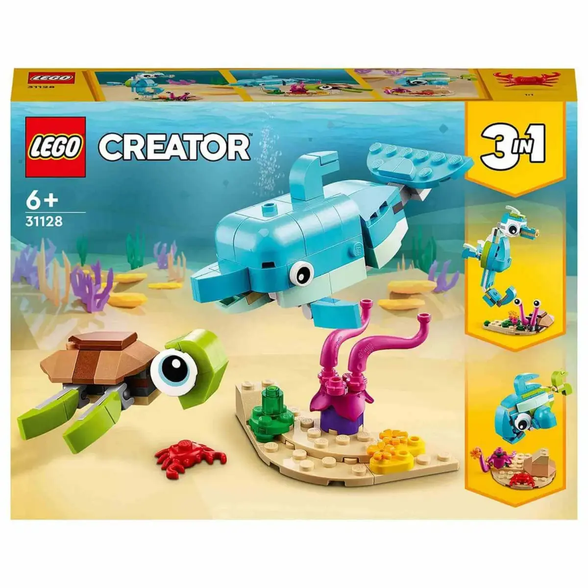 LEGO Creator 3’ü 1 Arada Yunus ve Kaplumbağa 31128