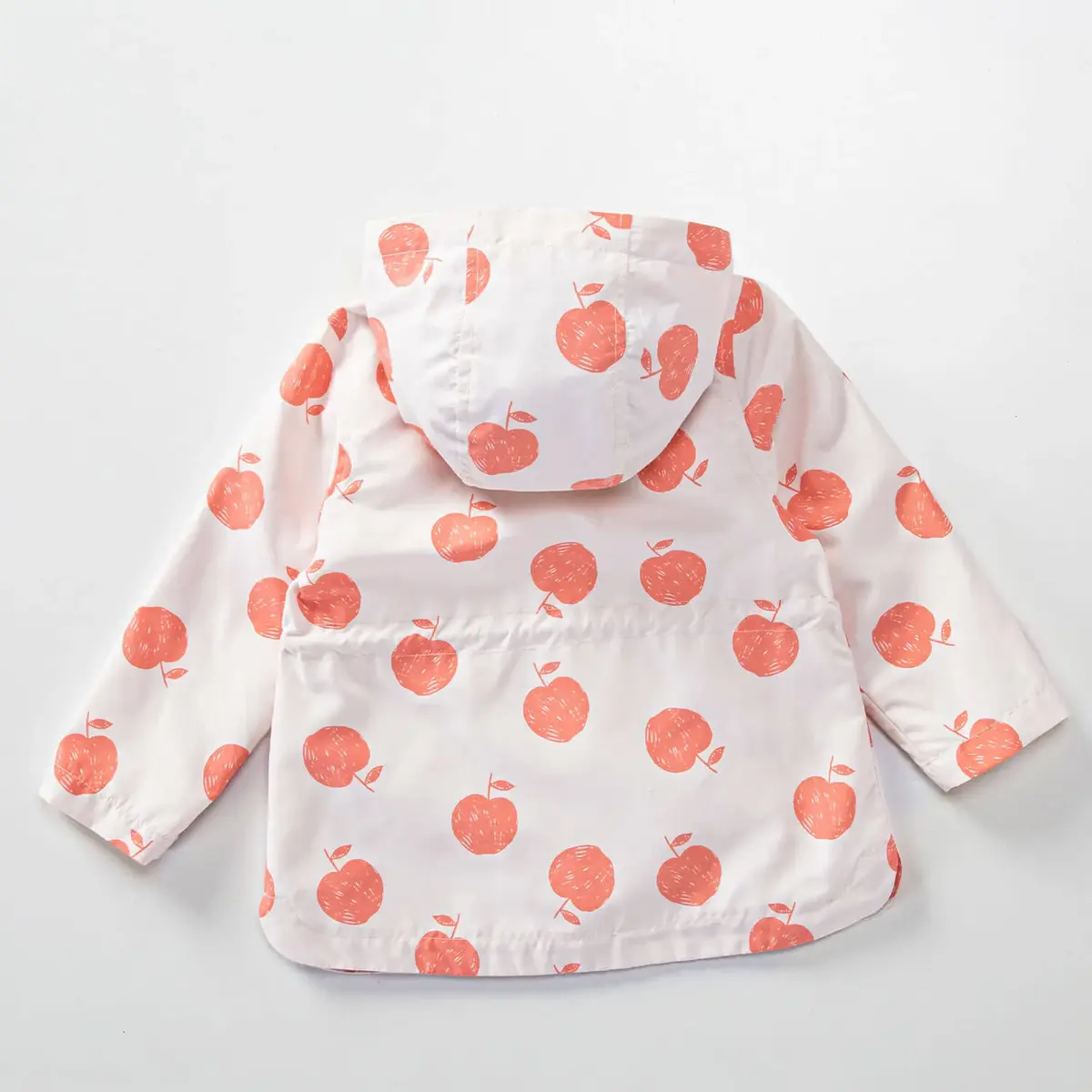 Midimod Yağmurluk Elma Baskılı Ekru