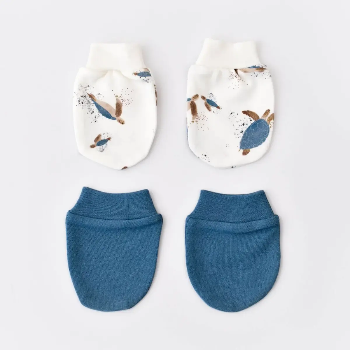 Bibaby Organik Eldiven 2li Caretta In Live İndigo Bibaby Organik Eldiven 2li Caretta In Live İndigo