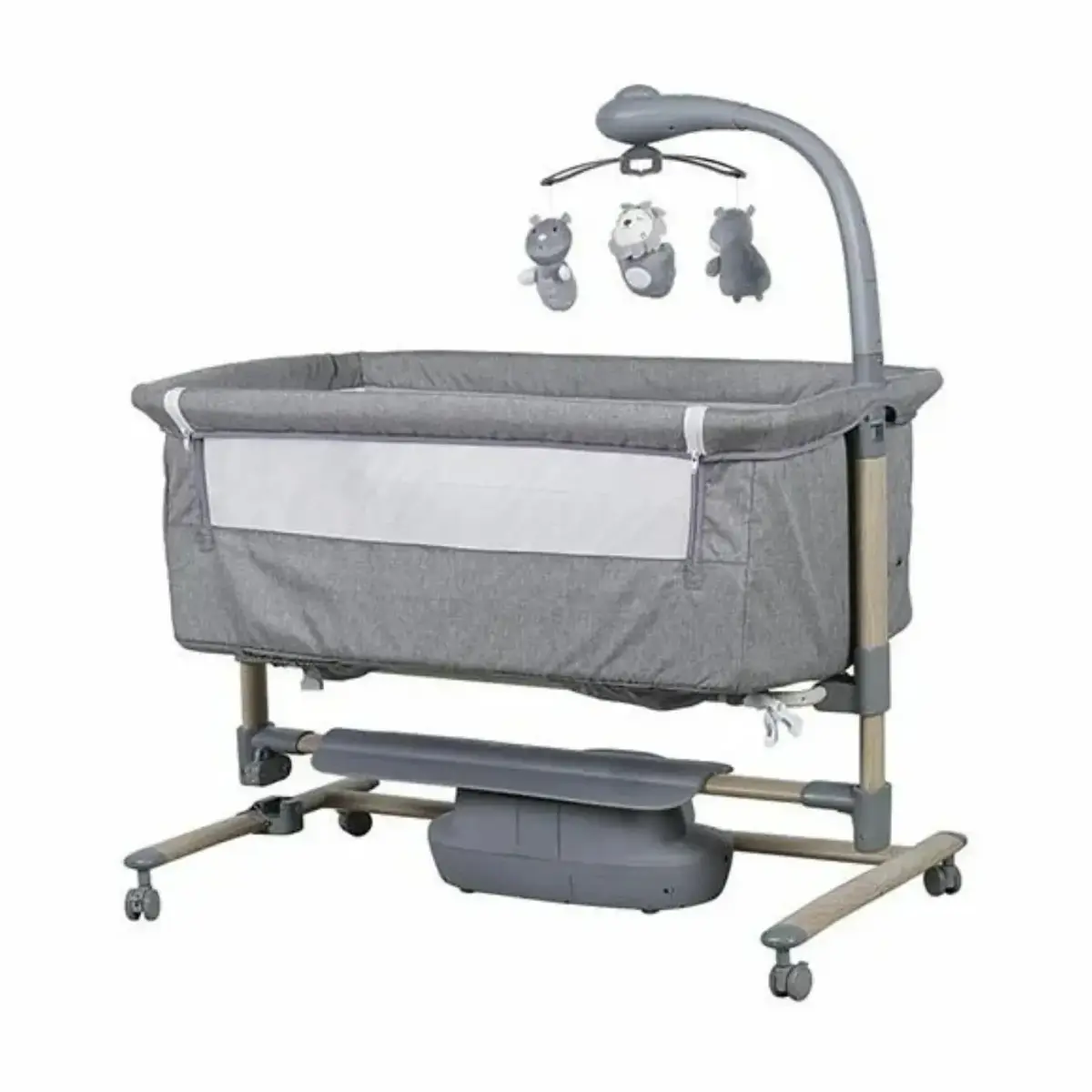 Prego 4091 Carmela Elektrikli Anne Yanı Beşik 57x93 cm Gri