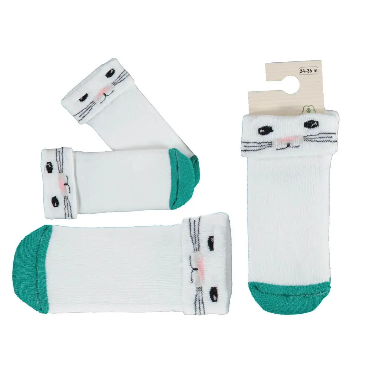 Bibaby Organik Çorap Soket Havlu Cunning Cat Ekru Bibaby Organik Çorap Soket Havlu Cunning Cat Ekru