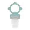 OiOi Silikon Püre Sebze ve Meyve Emziği 6+ Ay Aqua Green - Powder Grey