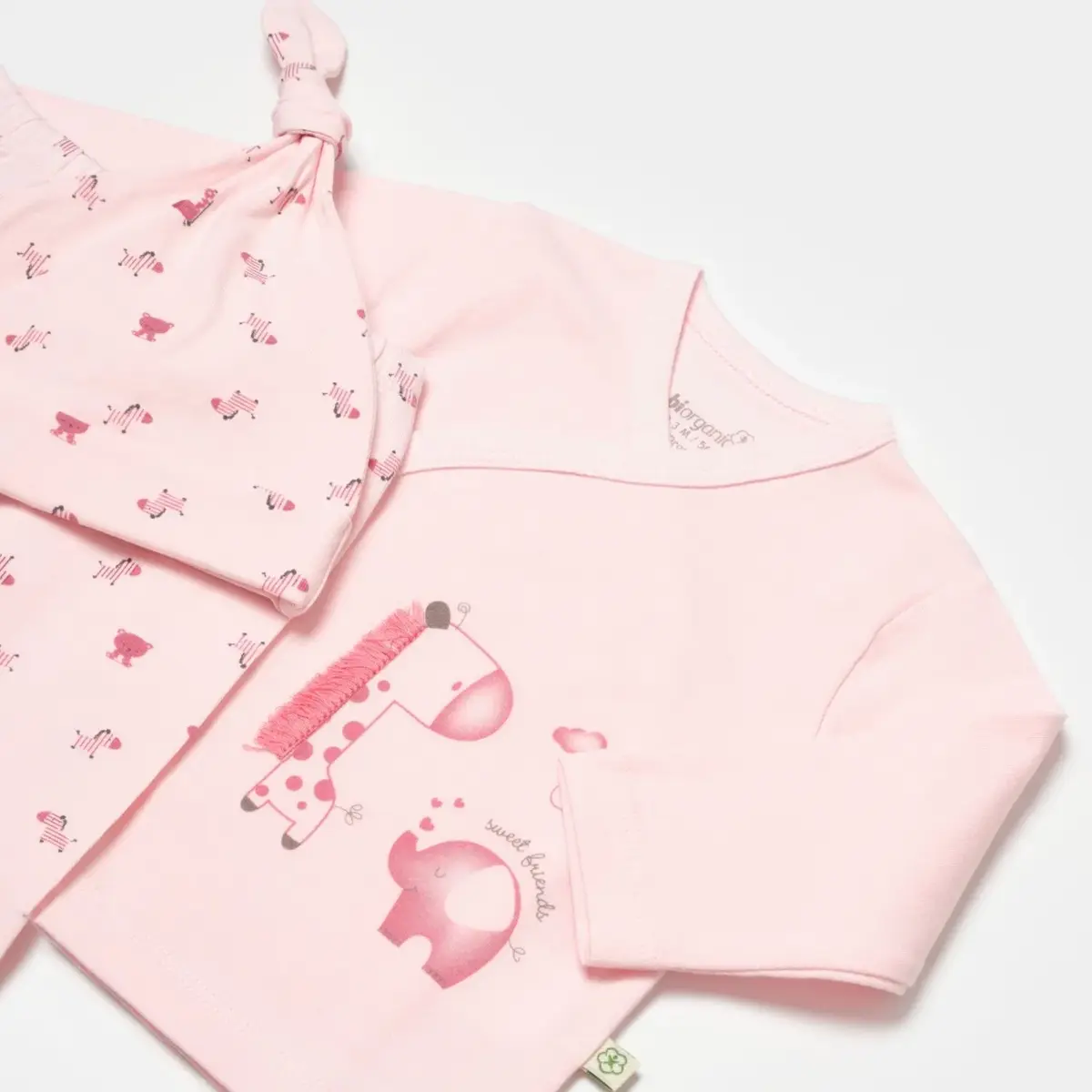Bibaby Organik Külot 3lü Sweet Friends Pembe