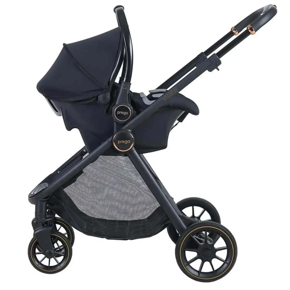 Prego 2028 Venüs Travel Sistem Bebek Arabası Siyah