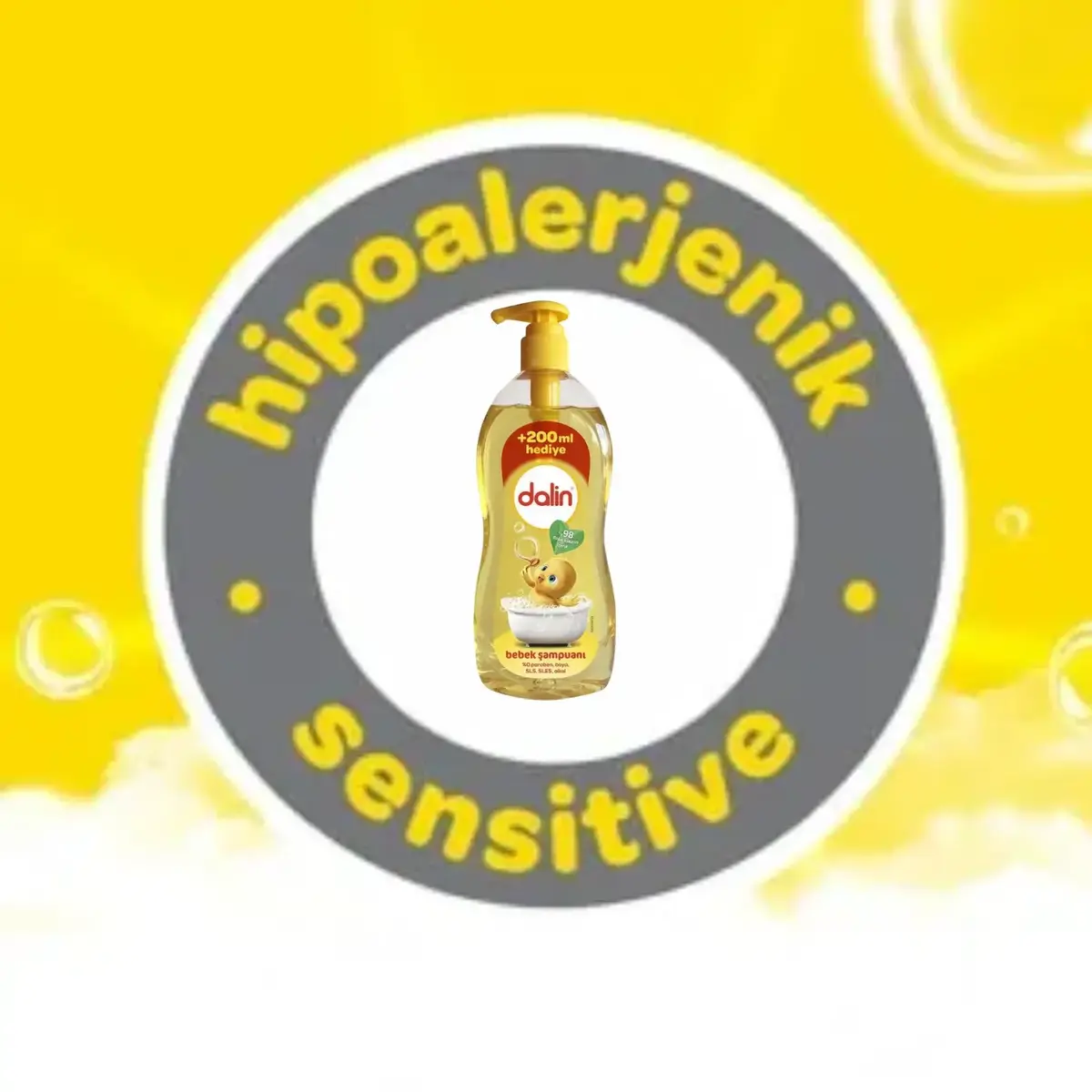 Dolu Eğitici Lazımlık Beyaz+Dalin Klasik Bebek Şampuanı 700+200 ml