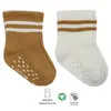 Bistyle Çorap Soket 2li Kaymaz Çemberli Hardal - Ekru