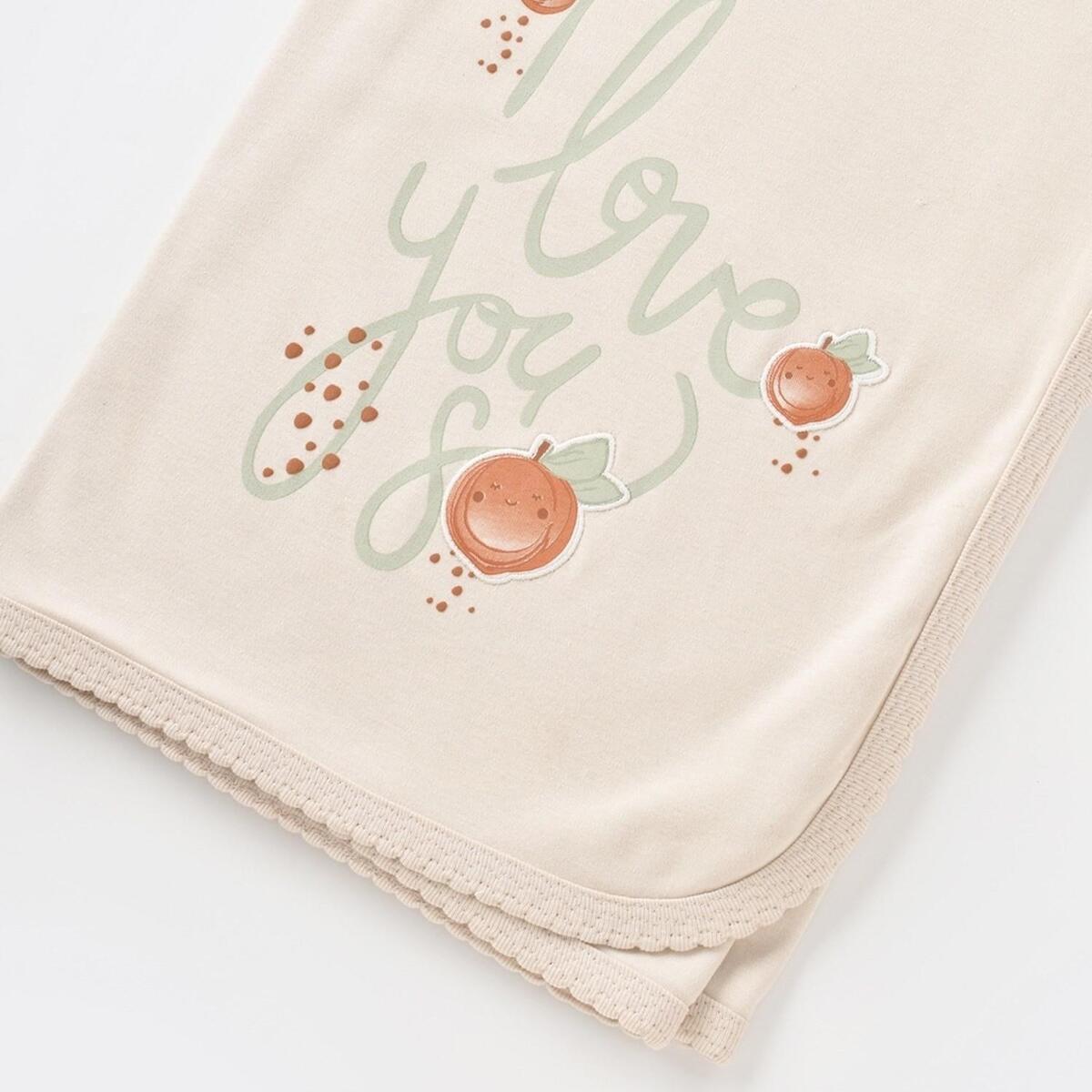Bibaby Organik Battaniye Summer Fruit Light Cream