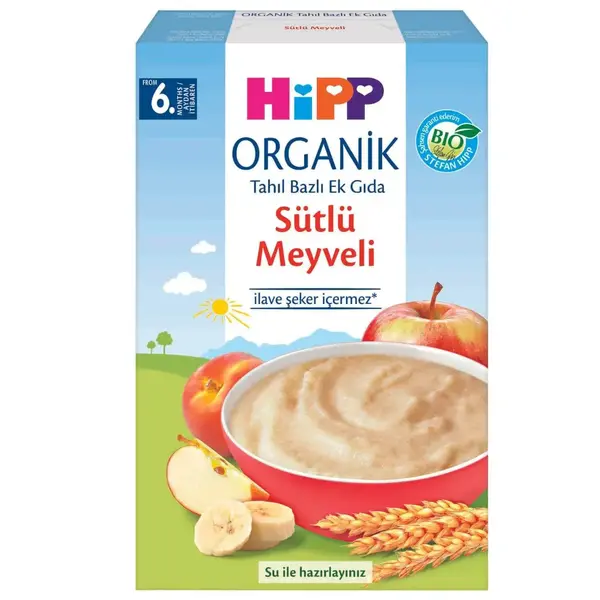Hipp Organik Sütlü Meyveli Tahıl Bazlı 250 gr