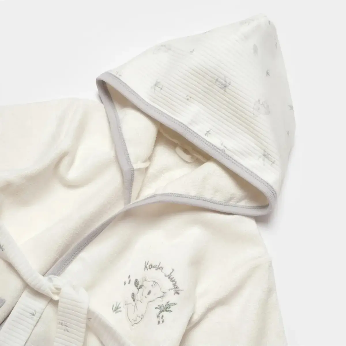 Bibaby Organik Bornoz Takımı Koala Jungle Gri