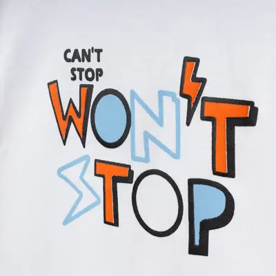 Winimo T-Shirt Wontstop Baskılı Beyaz