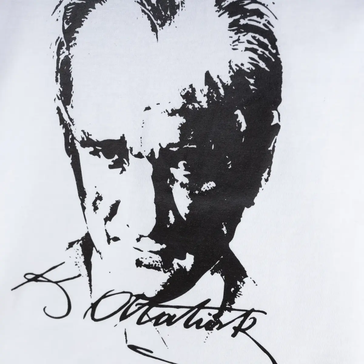 Winimo T-Shirt Atatürk Baskılı Beyaz