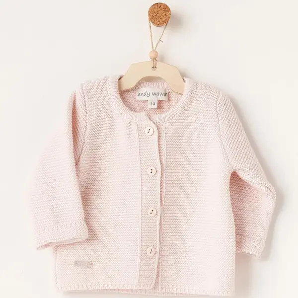 Andy Wawa Ceket Triko Basic  Pembe