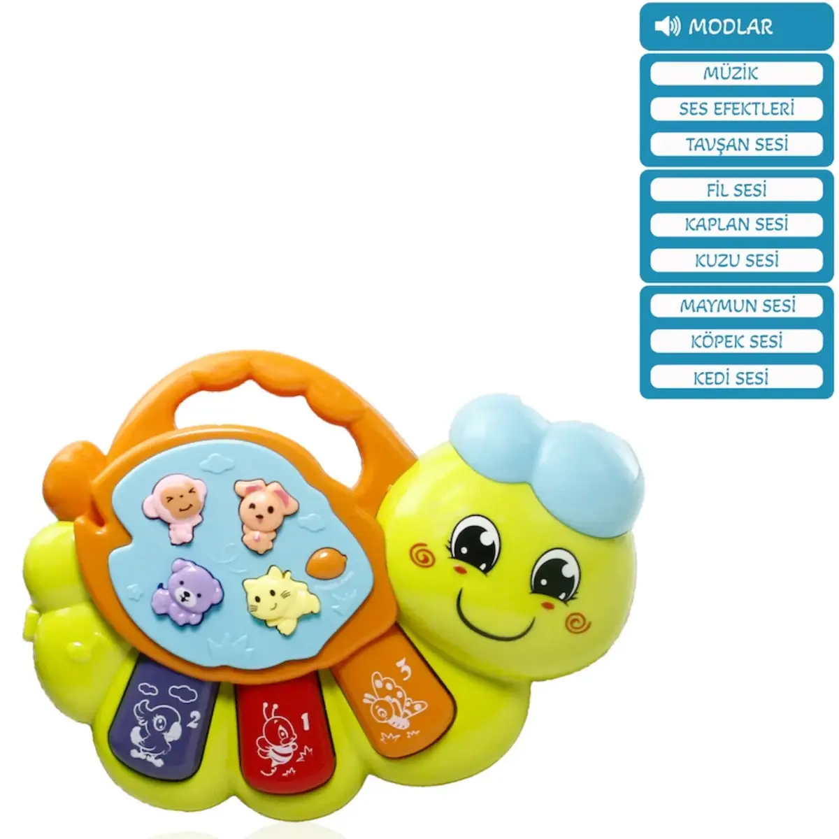 Vardem Işıklı ve Müzikli Solucan Bebek Piyanosu
