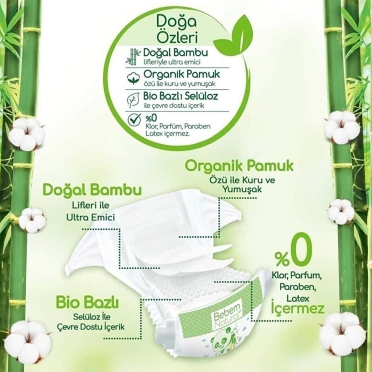 Bebem Natural Bebek Bezi 6 Beden Extra Large 15+ Kg 60lı Ultra Fırsat