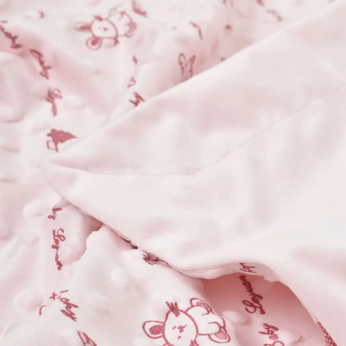Bibaby Battaniye Desenli Küçük Boy Scoop Pembe