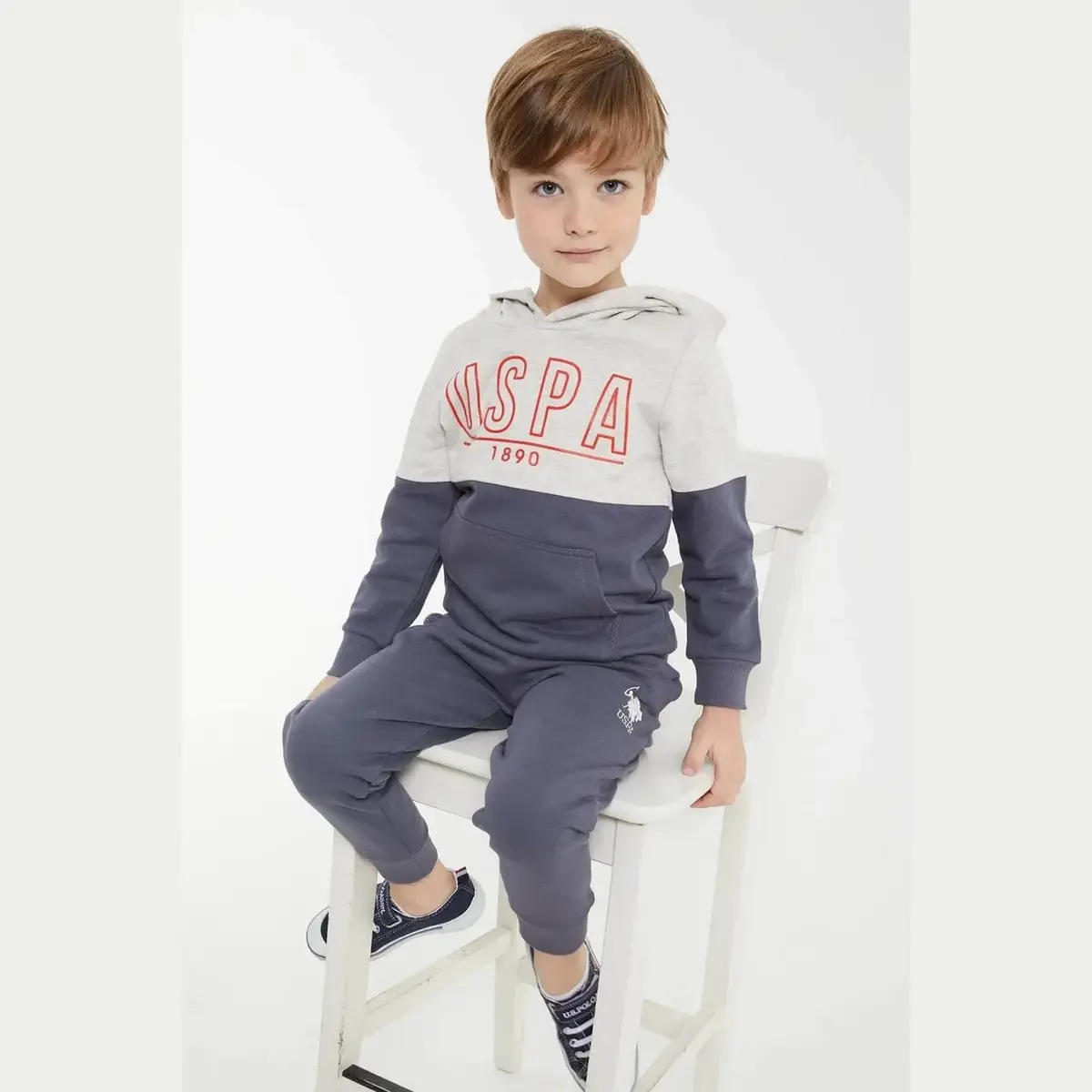 U.S. Polo Eşofman Takımı Bej Melanj