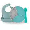 Oioi Yemek Seti Tabak Kaşık Önlük Aqua Green 