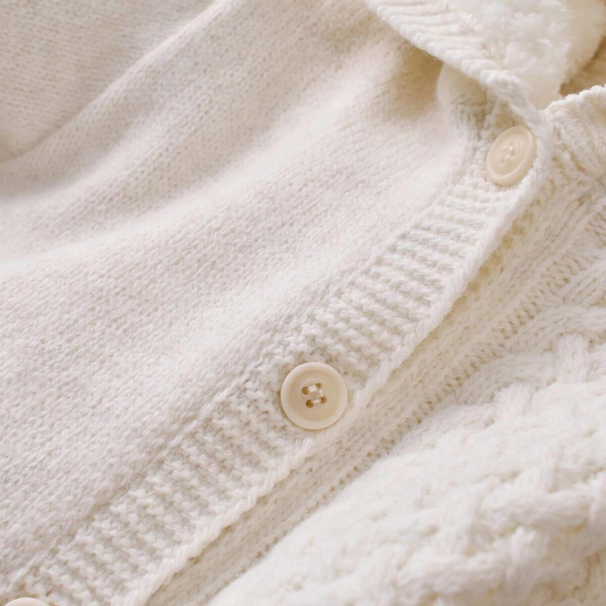 Bibaby Hırka Triko Cepli Welsoftlu Ekru