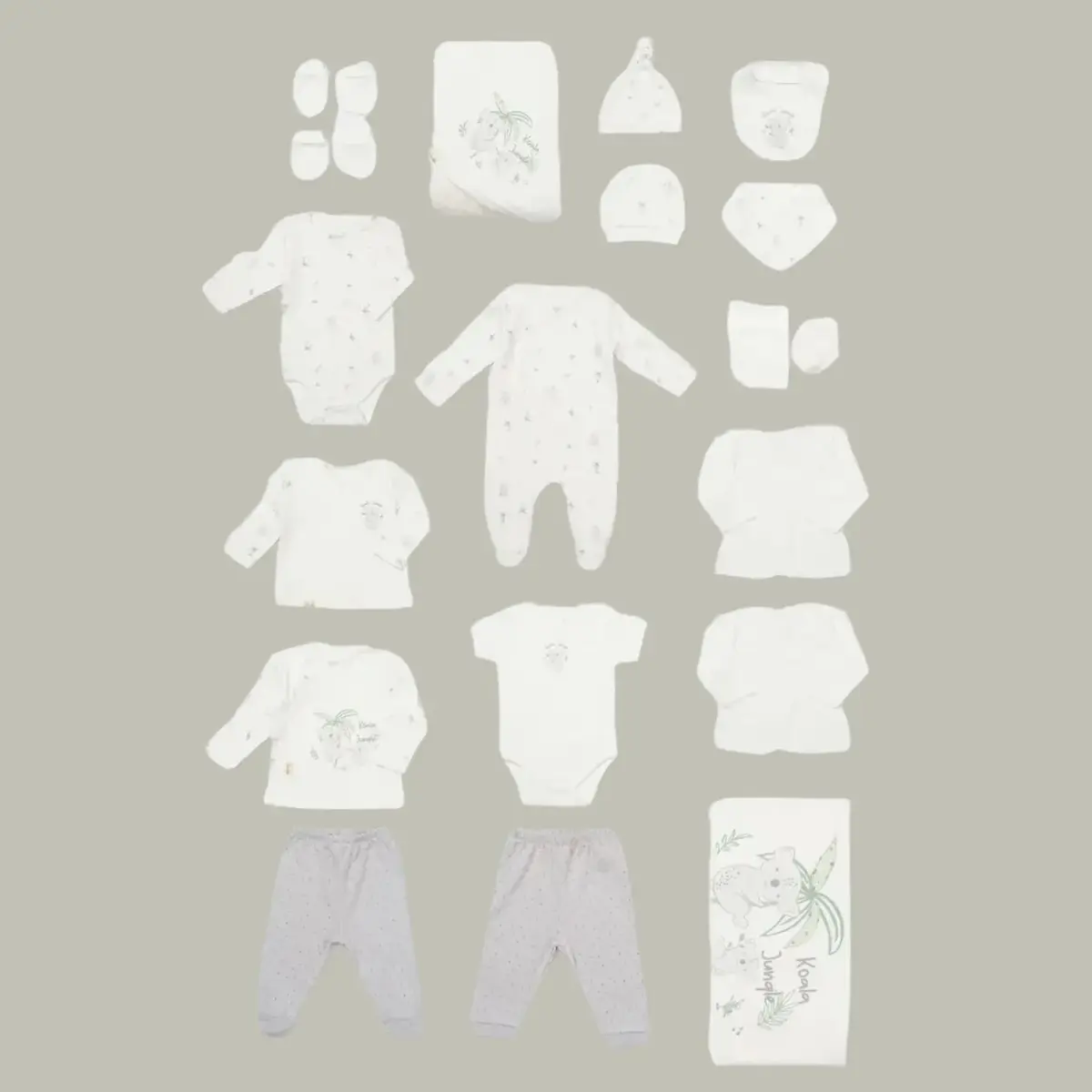 Bibaby Organik Hastane Çıkışı 20li Koala Jungle Gri