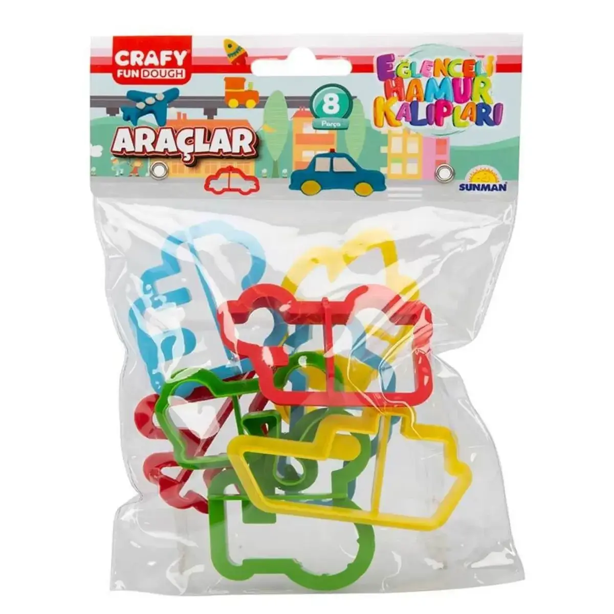 Crafy Oyun Hamur Kalıbı Araçlar 8 Parça Kartela