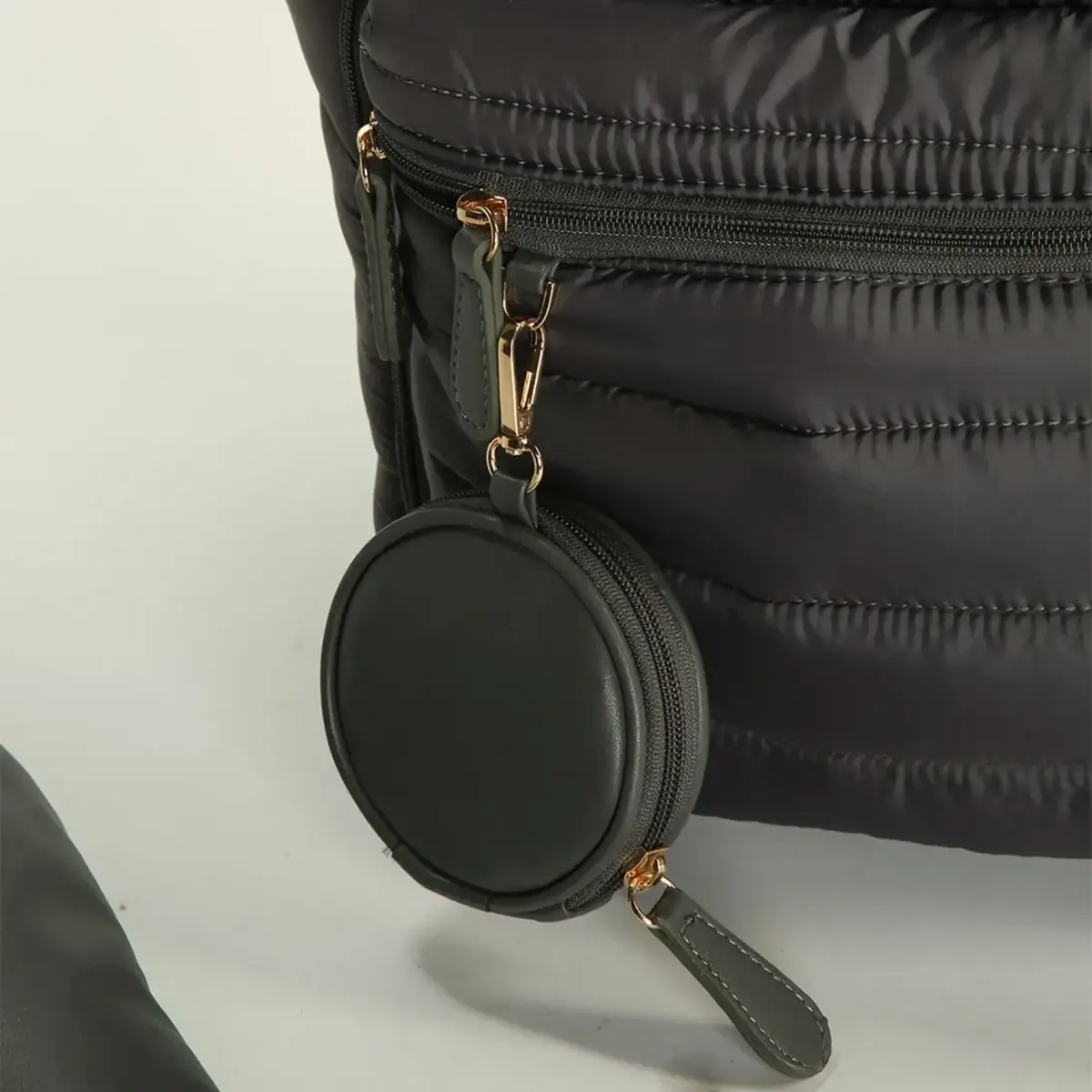 M&Y Collection Puff Deri Sırt Çantası Gri / Grey