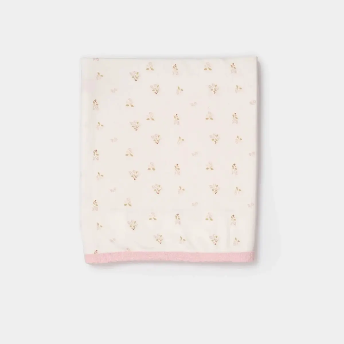 Bibaby Organik Zıbın Takımı Battaniyeli Tüllü The Flowers Ekru - Pembe