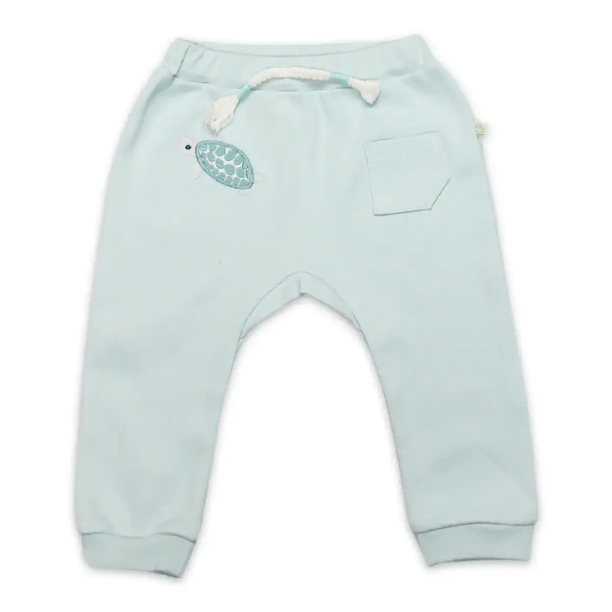 Bistyle Pantolon Patiksiz Hello World Mint - Ekru