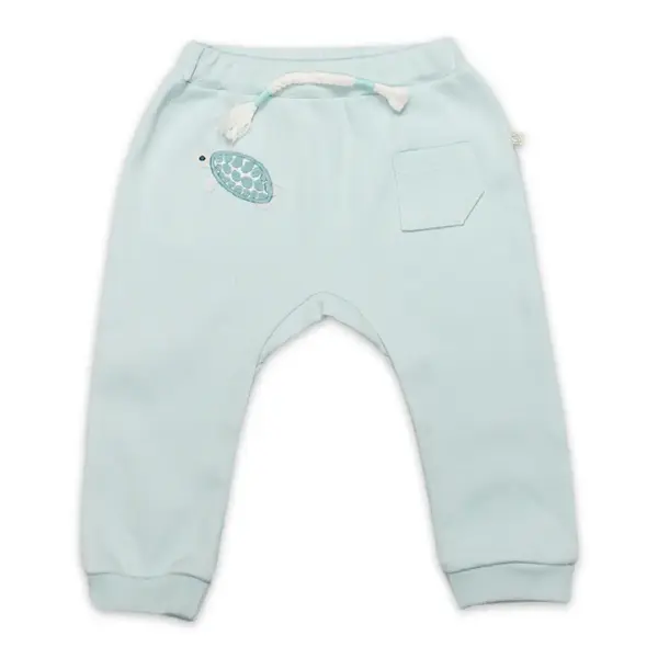 Bistyle Pantolon Patiksiz Hello World Mint - Ekru