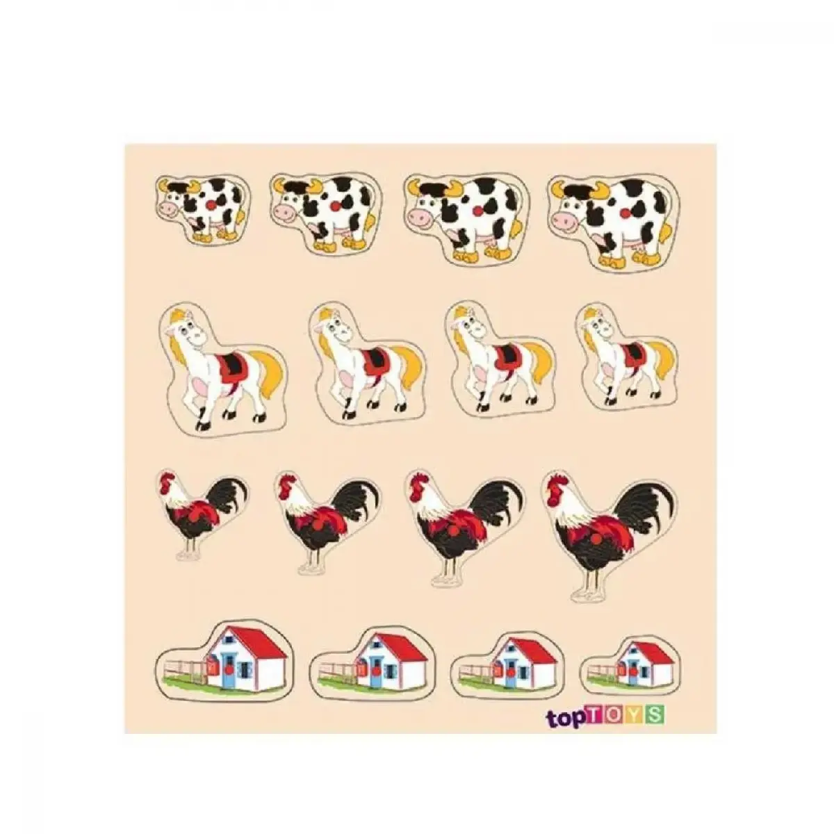 Toptoys Küçükten Büyüğe Büyükten Küçüğe Ahşap Puzzle 30x305 Cm