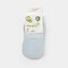 Bibaby Organik Babet Çorap 2li Basic Mavi - Ekru