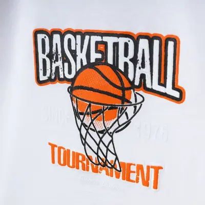 Winimo T-Shirt Basketball Baskılı Beyaz