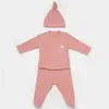 Bibaby Organik Zıbın Takımı 3lü Modal Nature Relax Baby Coral