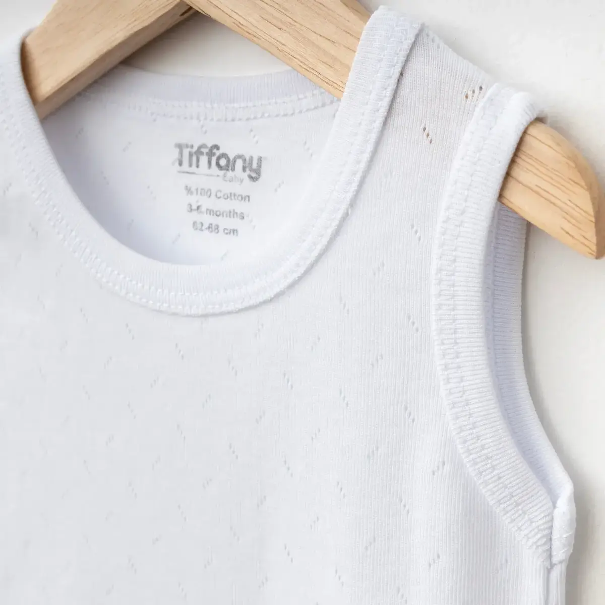 Tiffany Atlet Body Jakarlı Basic Tema Beyaz