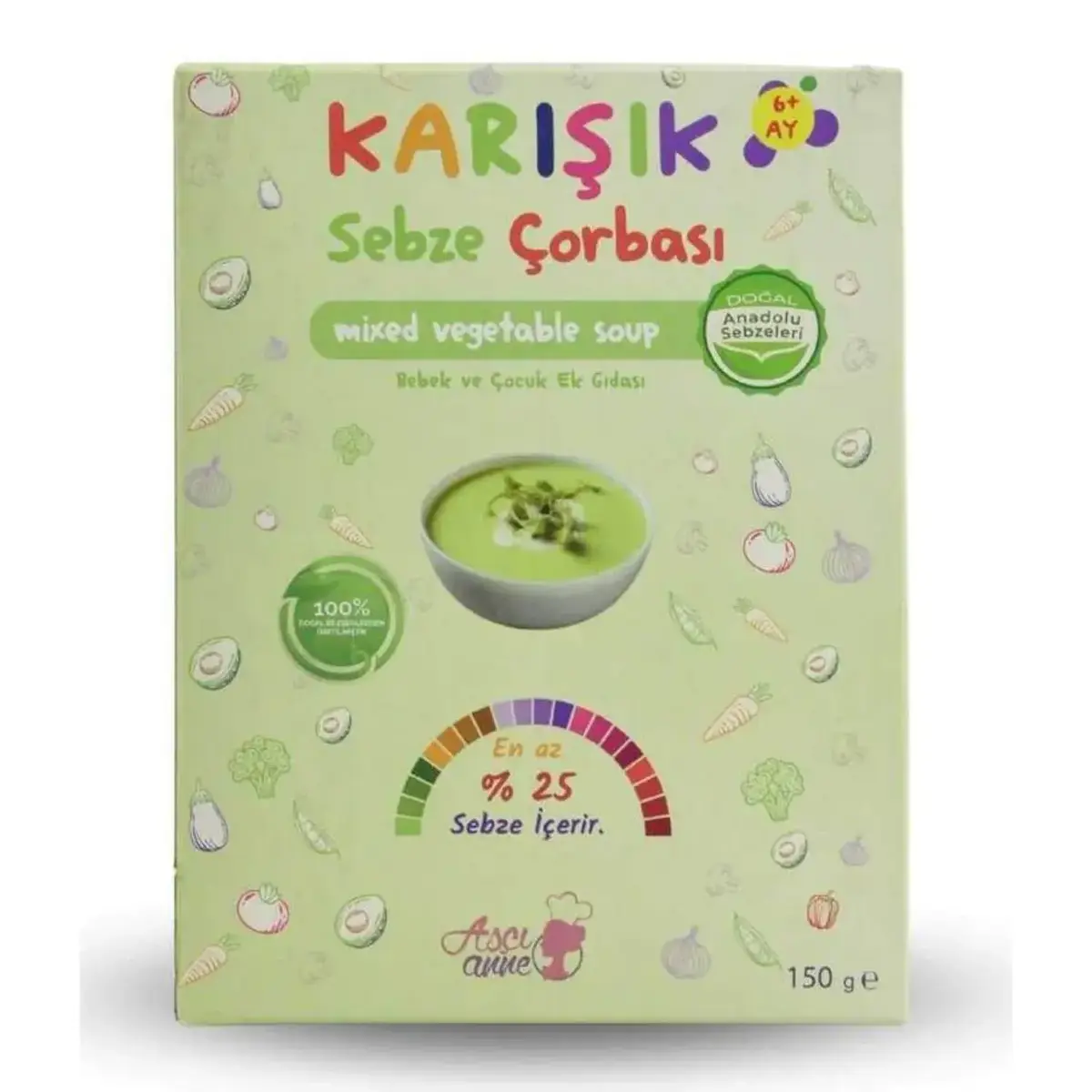 Aşçı Anne Karışık Sebzeli Çorba 150 gr