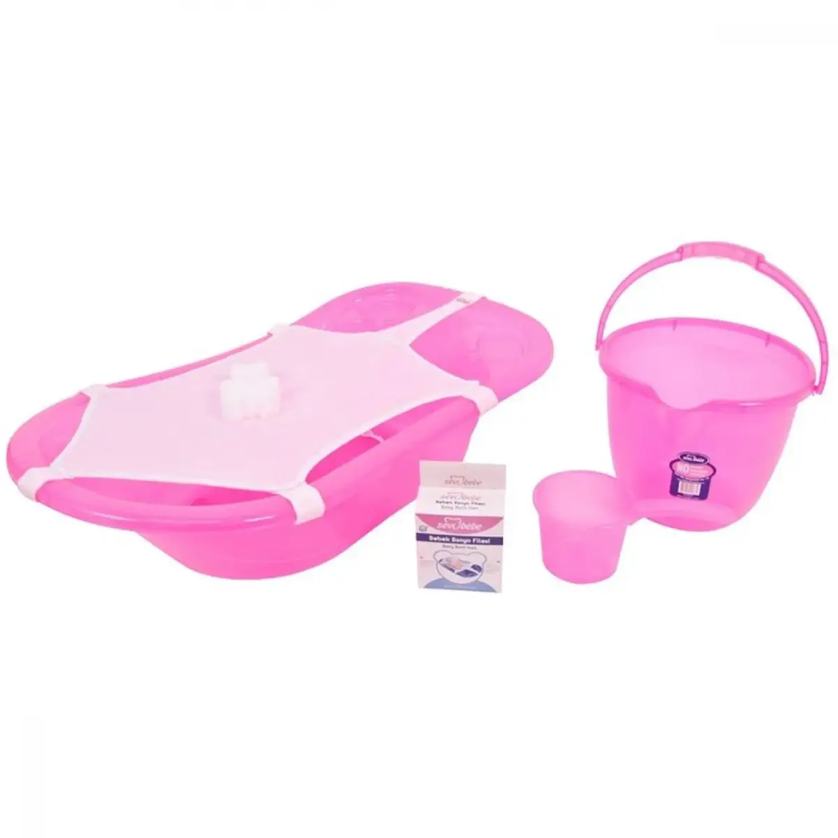 Sevi Bebe Bebek Banyo Seti 5 Parça Şeffaf Şeffaf Pembe
