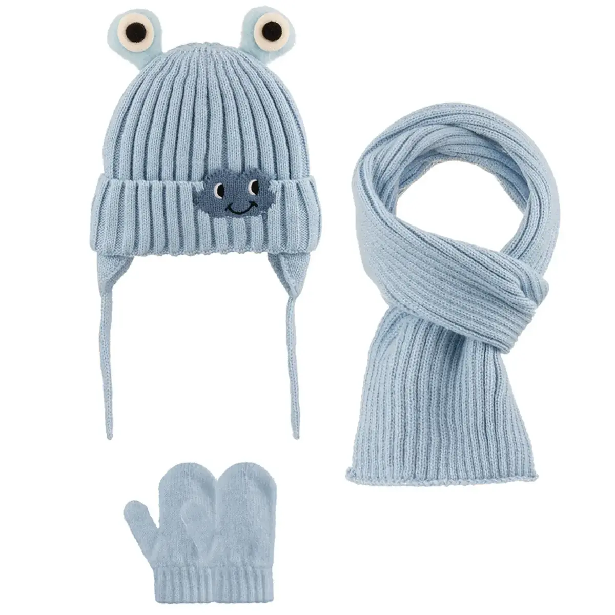 Kitti Eldiven Atkı Bere Takım 0-18 Ay Mavi Asortili