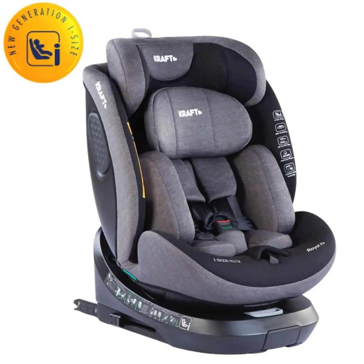 Kraft Royal Fix I-Size Oto Koltuğu 0-36 Kg Grey