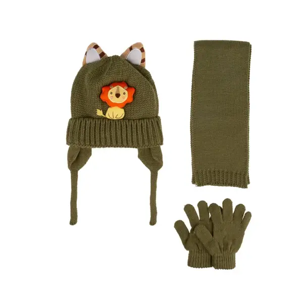 Kitti Eldiven Atkı Bere Takım 1-4Yaş Yeşil Asortili