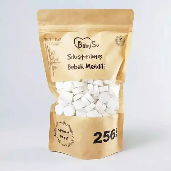 Baby So Sıkıştırılmış Mendil Doypack Paket 256 lı