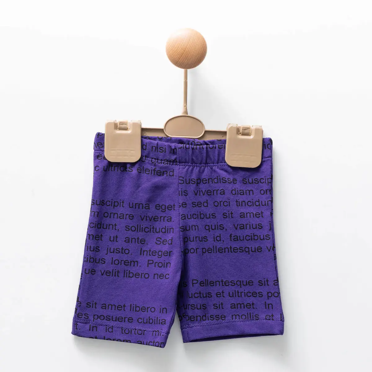 Moi Noi Tayt Kısa Desenli Mor