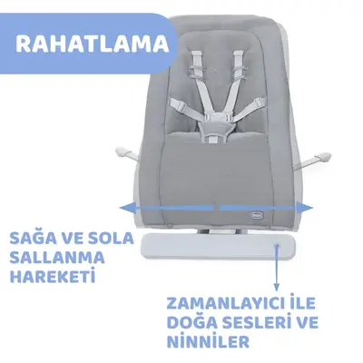 Chicco Rhythm'N Sound Elektrikli Ana Kucağı Cool Grey