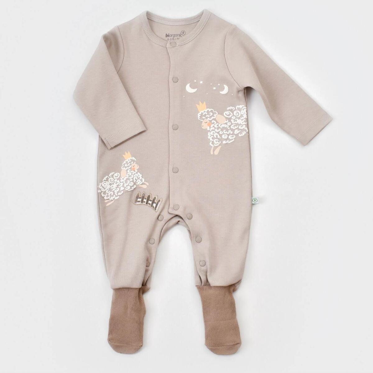 Bibaby Organik Tulum Çoraptlon Curly Sheep Bej