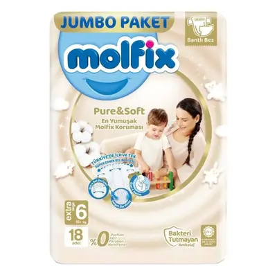 Molfix Pure&Soft Bebek Bezi 6 Beden XL 18li Eko Paket